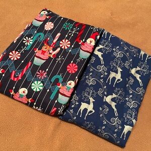 CHRISTMAS Scrub Tops, TWO Piece Bundle, Size XL — please READ
